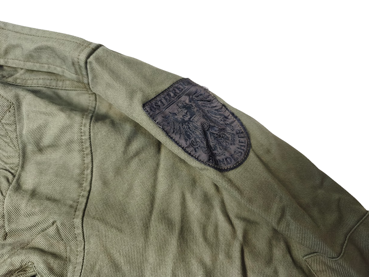 Authentic Austrian army tanker suit overalls coverall military jump olive drab