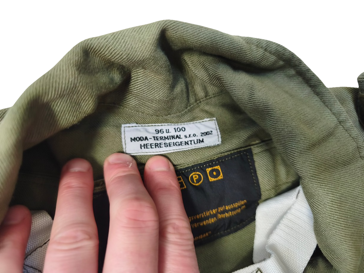 Authentic Austrian army tanker suit overalls coverall military jump olive drab