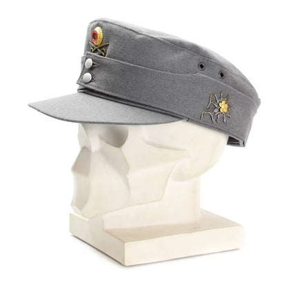 New Vintage 1970s German Army "GEBIRGSJÄGER" mountain hat cap wool blend military visor