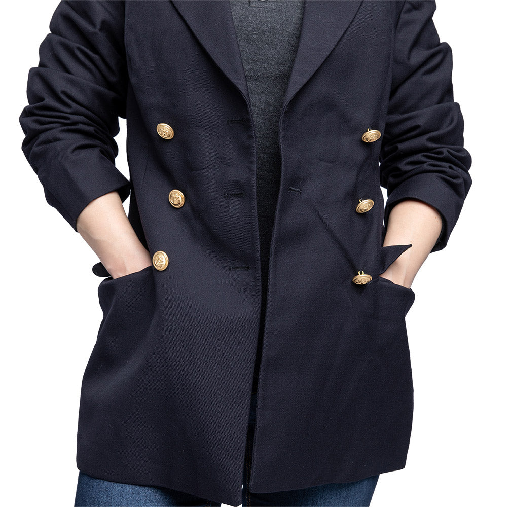 Vintage ladies German naval double breasted blazer military jacket dress army dinner sports tunic officers bundesmarine