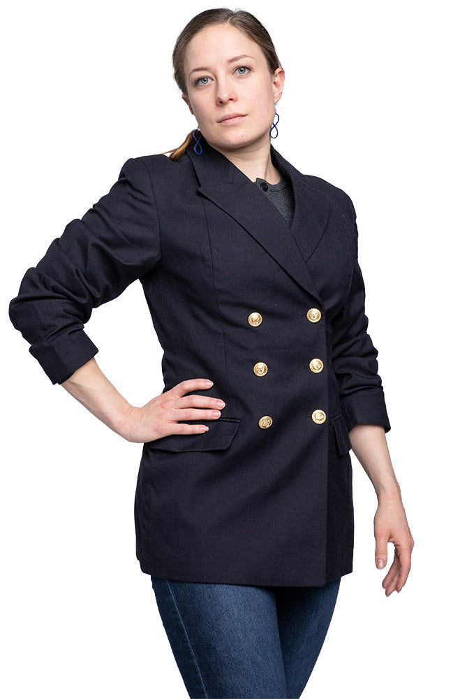 Vintage ladies German naval double breasted blazer military jacket dress army dinner sports tunic officers bundesmarine