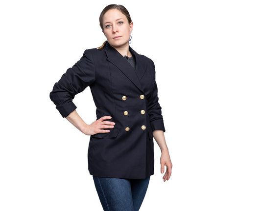 Vintage ladies German naval double breasted blazer military jacket dress army dinner sports tunic officers bundesmarine