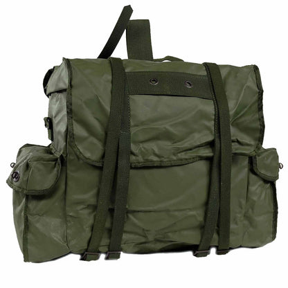 Near new Vintage Belgian army waterproof rucksack backpack day pack ruck sack shoulder bag PVC military 25 litre