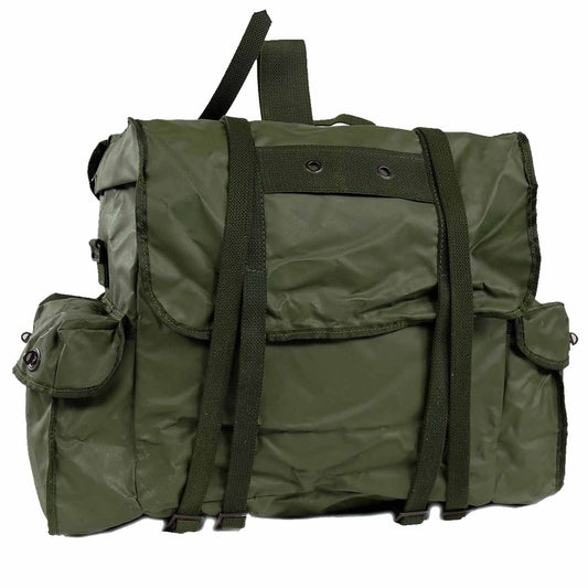 Near new Vintage Belgian army waterproof rucksack backpack day pack ruck sack shoulder bag PVC military 25 litre