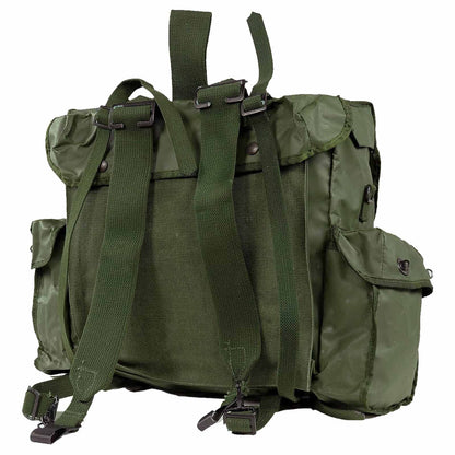 Near new Vintage Belgian army waterproof rucksack backpack day pack ruck sack shoulder bag PVC military 25 litre