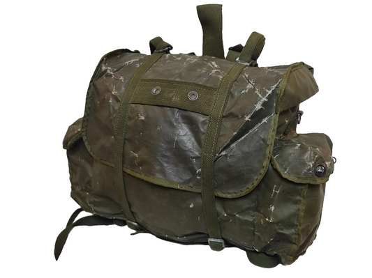 Grade 2 Vintage Belgian army waterproof rucksack backpack day pack ruck sack shoulder bag PVC military 25 litre (Copy)