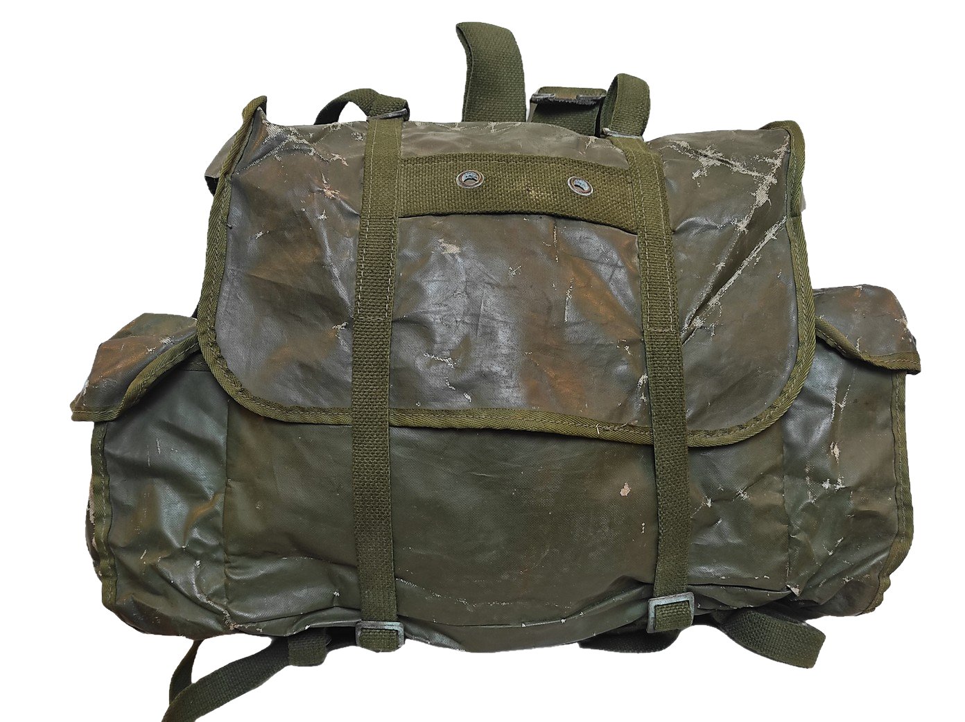 Grade 2 Vintage Belgian army waterproof rucksack backpack day pack ruck sack shoulder bag PVC military 25 litre (Copy)