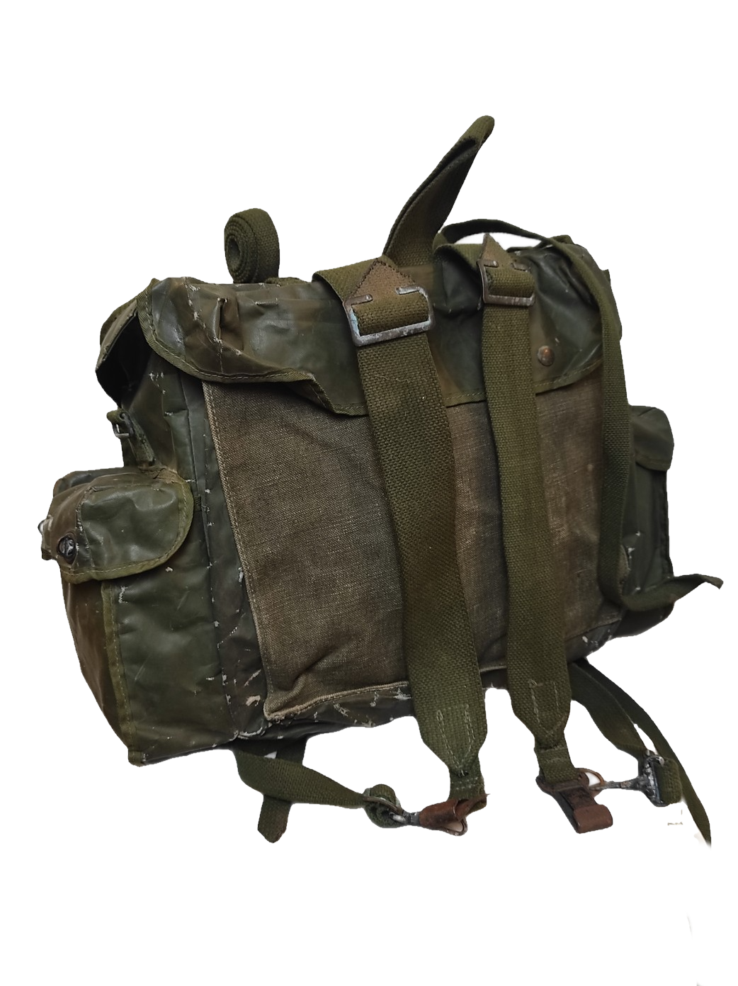 Grade 2 Vintage Belgian army waterproof rucksack backpack day pack ruck sack shoulder bag PVC military 25 litre (Copy)