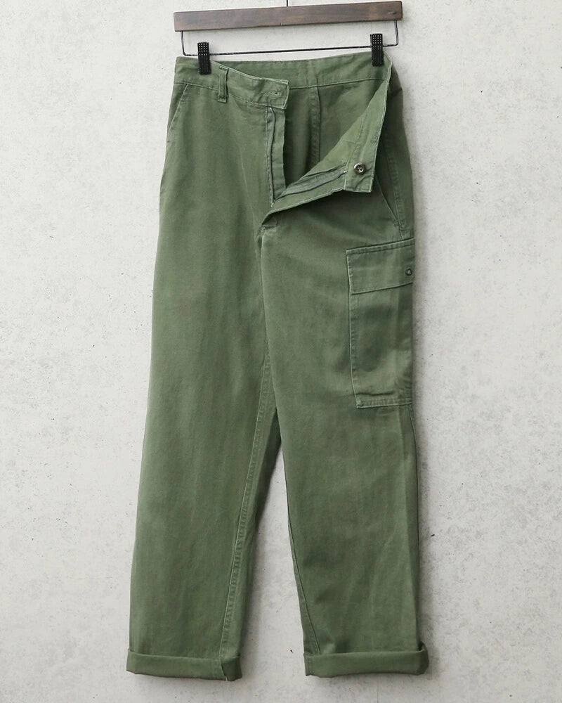 Vintage 1980s Belgian army khaki trousers pants military olive cargo combat norm