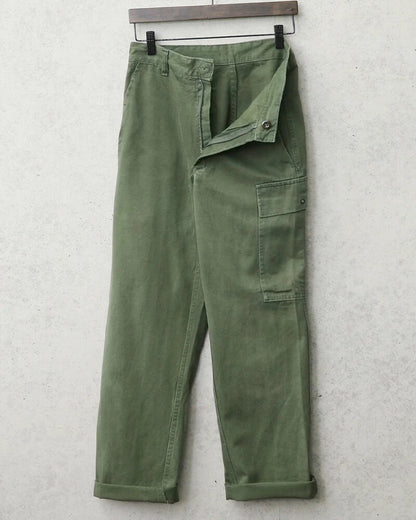 Vintage 1980s Belgian army khaki trousers pants military olive cargo combat norm