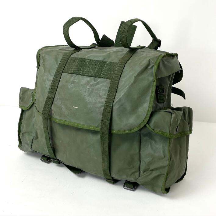 Grade 1 Vintage Belgian army waterproof rucksack backpack day pack ruck sack shoulder bag PVC military 25 litre