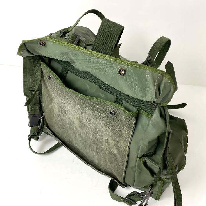 Grade 1 Vintage Belgian army waterproof rucksack backpack day pack ruck sack shoulder bag PVC military 25 litre