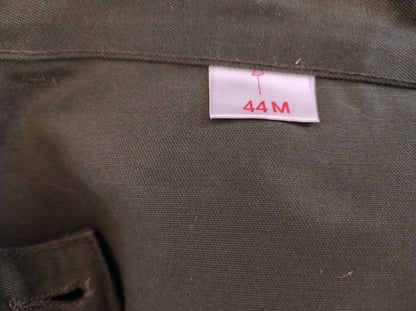 Near New Vintage 1980s Women's Belgian army khaki trousers pants military olive cargo combat one pocket