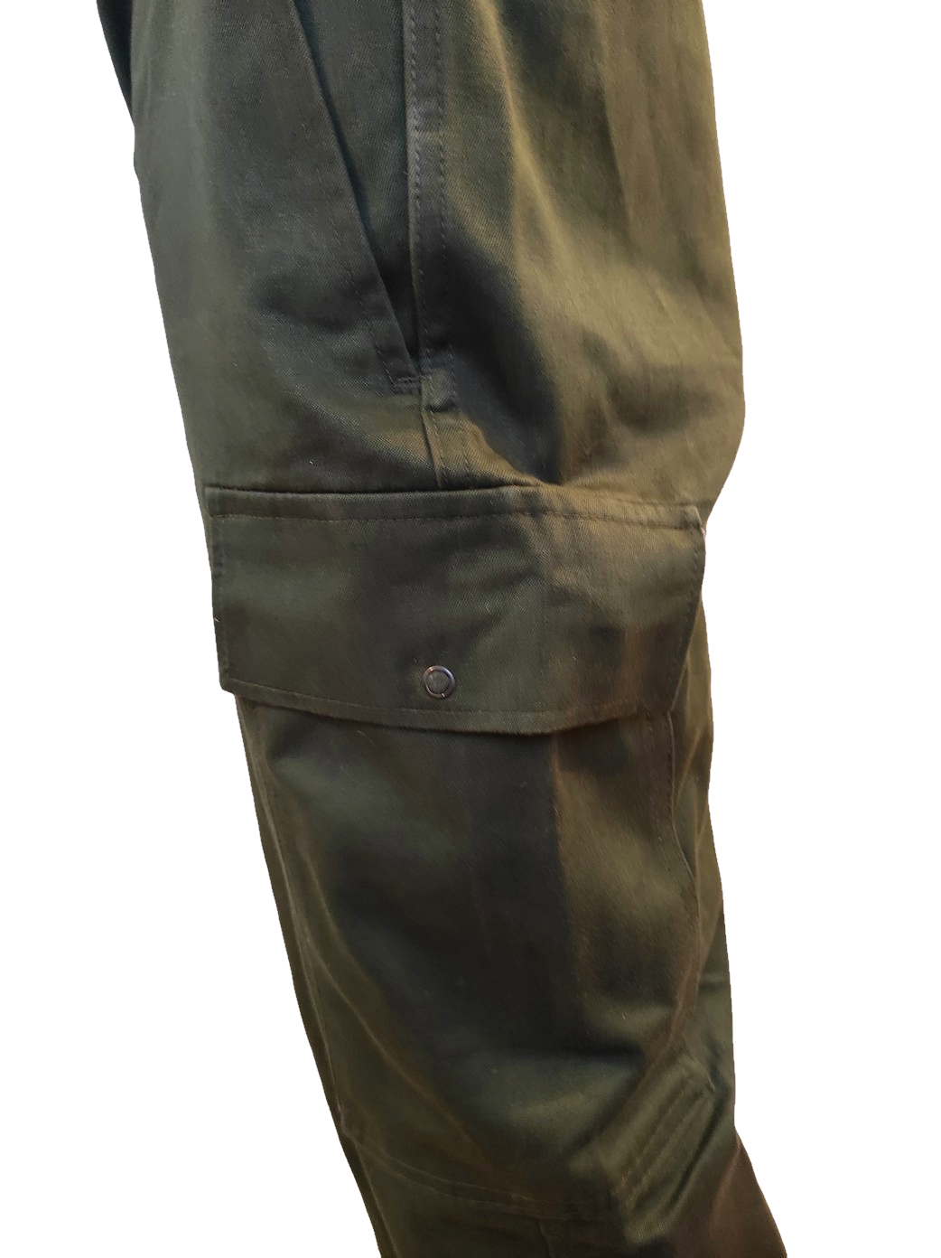 Near New Vintage 1980s Women's Belgian army khaki trousers pants military olive cargo combat one pocket