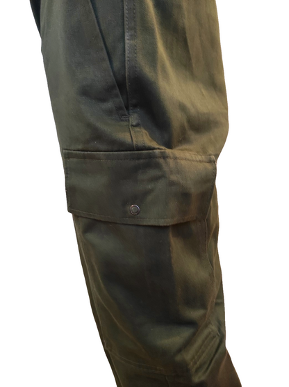 Near New Vintage 1980s Women's Belgian army khaki trousers pants military olive cargo combat one pocket