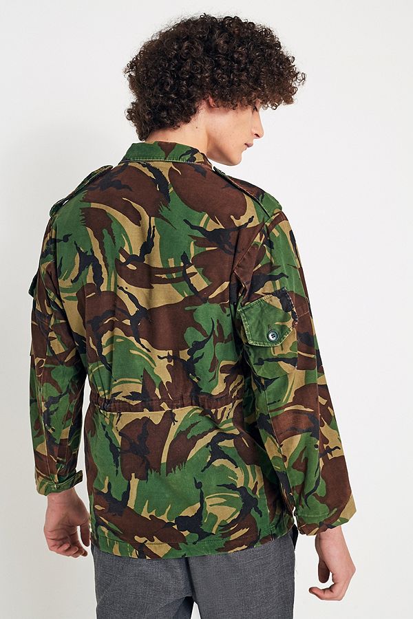 Vintage British army 84 pattern camo jacket parka coat Military camo camouflage dpm woodland 1980s hanging pockets