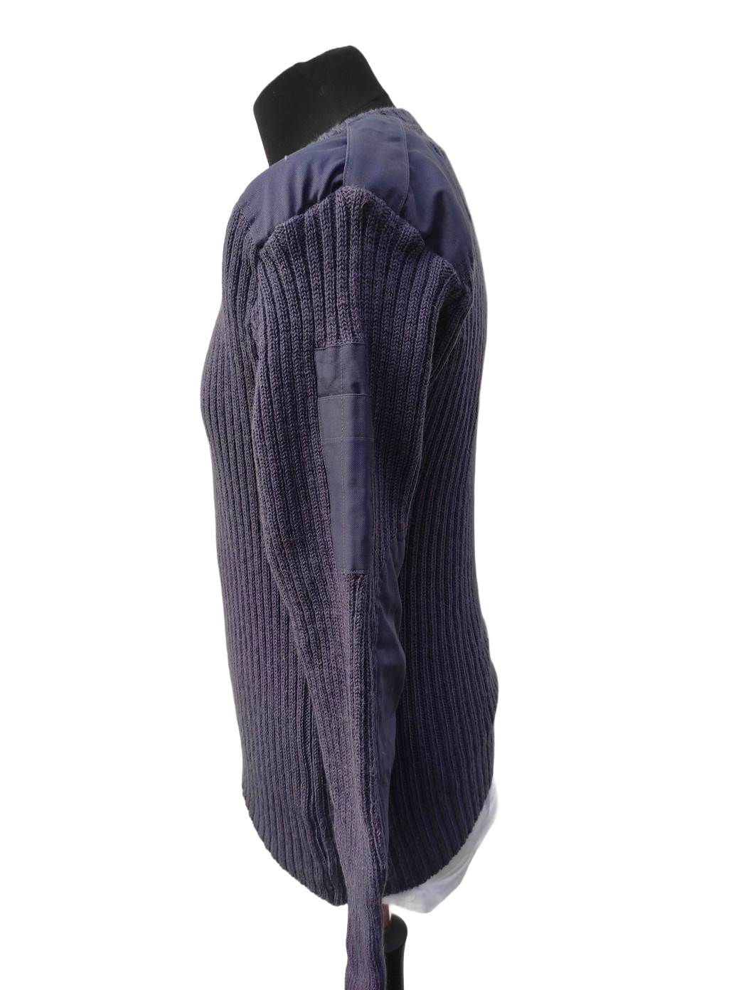 vintage British air force blue-grey wool V-neck jumper pullover sweatshirt RAF army military stretchy sweater pulli jersey