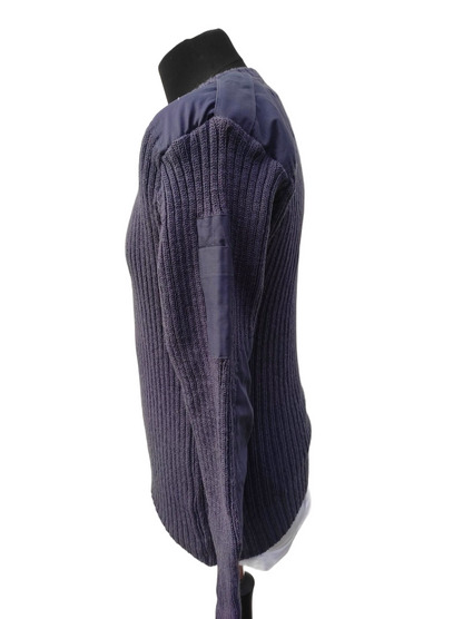 vintage British air force blue-grey wool V-neck jumper pullover sweatshirt RAF army military stretchy sweater pulli jersey