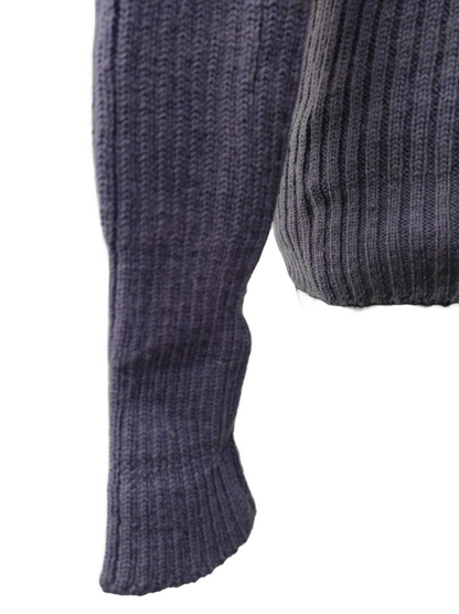 vintage British air force blue-grey wool V-neck jumper pullover sweatshirt RAF army military stretchy sweater pulli jersey