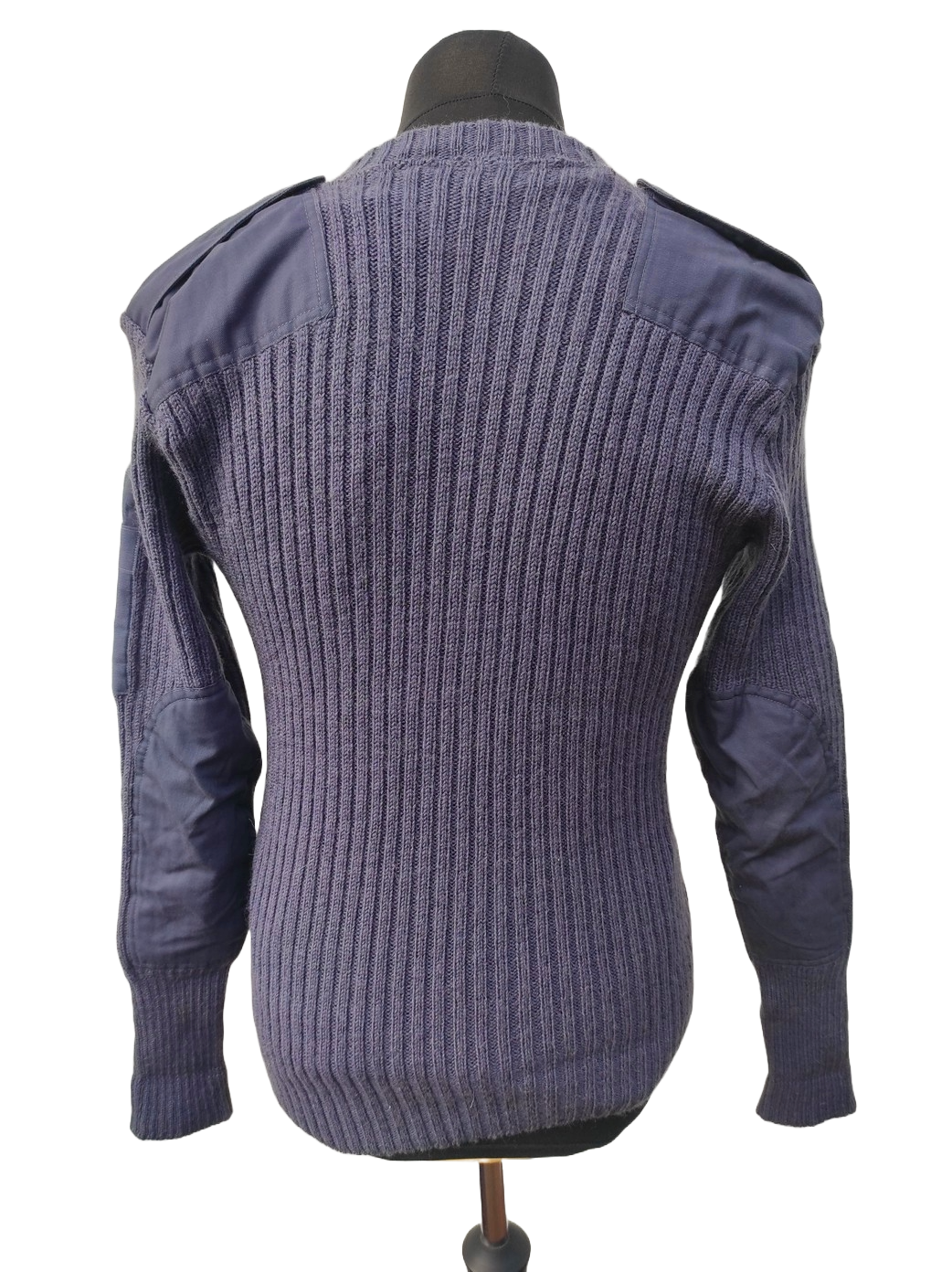 vintage British air force blue-grey wool V-neck jumper pullover sweatshirt RAF army military stretchy sweater pulli jersey