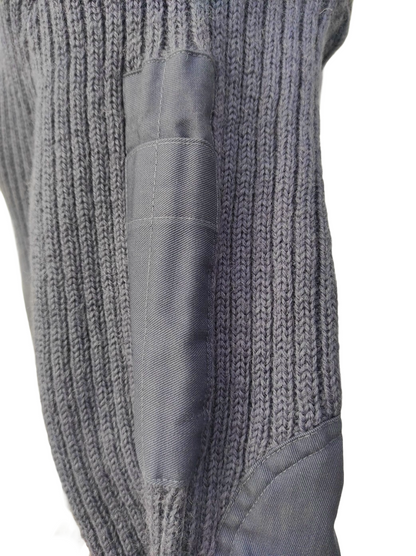 vintage British air force blue-grey wool V-neck jumper pullover sweatshirt RAF army military stretchy sweater pulli jersey