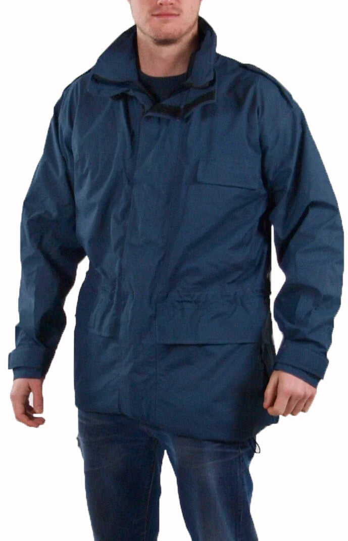 Authentic British Air Force blue goretex Jacket parka RAF military army raincoat lined wet gear