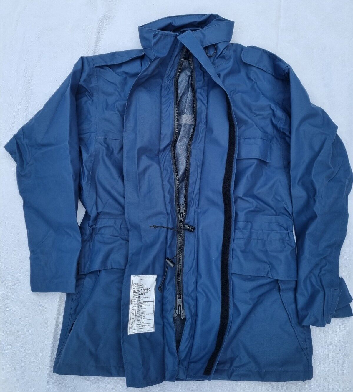 Authentic British Air Force blue goretex Jacket parka RAF military army raincoat lined wet gear