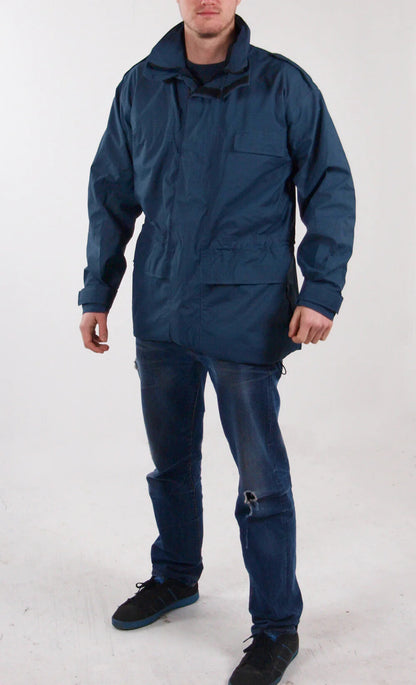 Authentic British Air Force blue goretex Jacket parka RAF military army raincoat lined wet gear