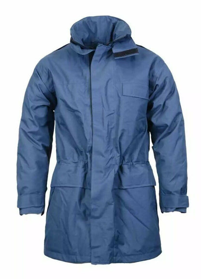 Authentic British Air Force blue goretex Jacket parka RAF military army raincoat lined wet gear