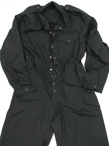 Vintage British Army black Overalls coveralls military jumpsuit flight suit boilersuit tanker