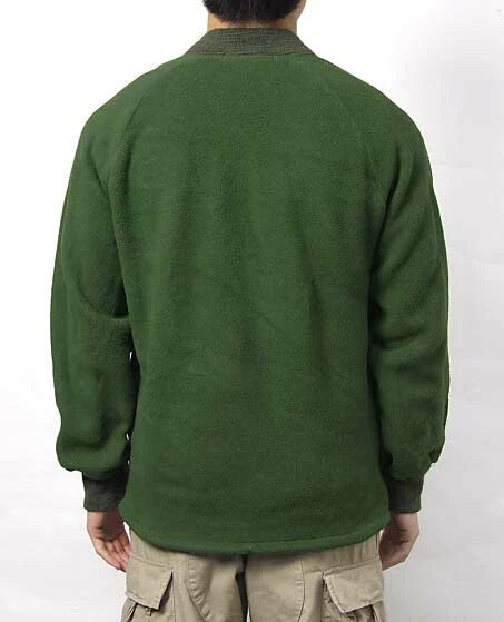 Vintage British Army soldier 95 Green fleece jacket sweater coat jumper thermal cold weather olive