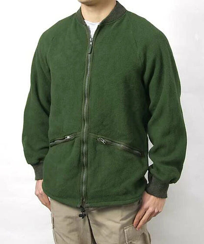 Vintage British Army soldier 95 Green fleece jacket sweater coat jumper thermal cold weather olive