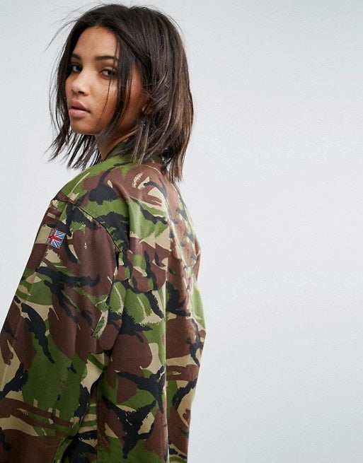 Women's British army shirt jacket fieldshirt camo woodland camouflage military DPM Soldier 95 W