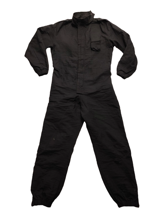 Authentic British Met Police black riot squad overalls coveralls fire resistant boiler suit
