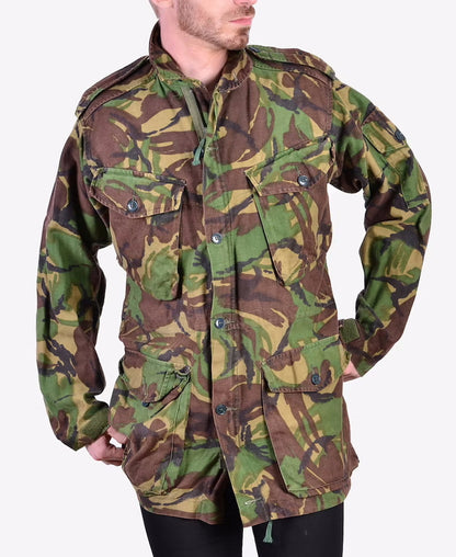 Vintage British army 84 pattern camo jacket parka coat Military camo camouflage dpm woodland 1980s bellow pockets