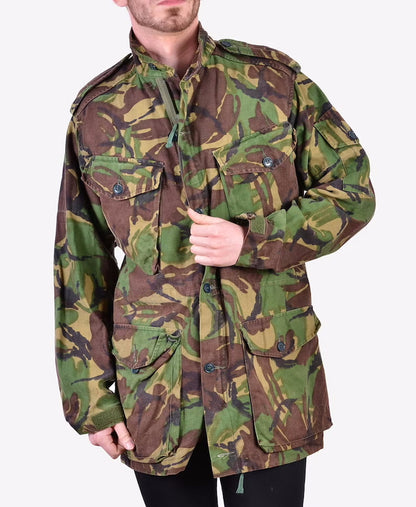Vintage British army 84 pattern camo jacket parka coat Military camo camouflage dpm woodland 1980s bellow pockets