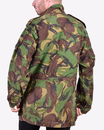 Vintage British army 84 pattern camo jacket parka coat Military camo camouflage dpm woodland 1980s bellow pockets