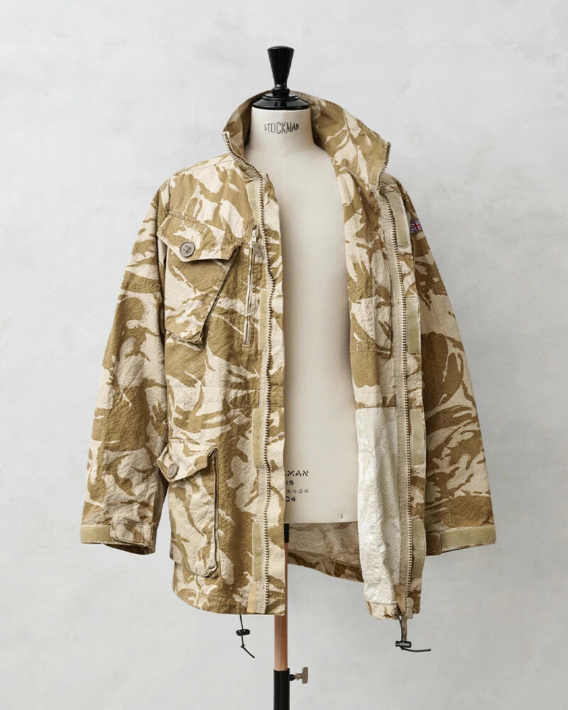 Vintage British army S95 desert camo jacket combat smock DPM camouflage ripstop coat soldier 95