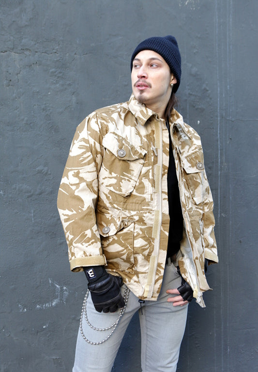 Vintage British army S95 desert camo jacket combat smock DPM camouflage ripstop coat soldier 95
