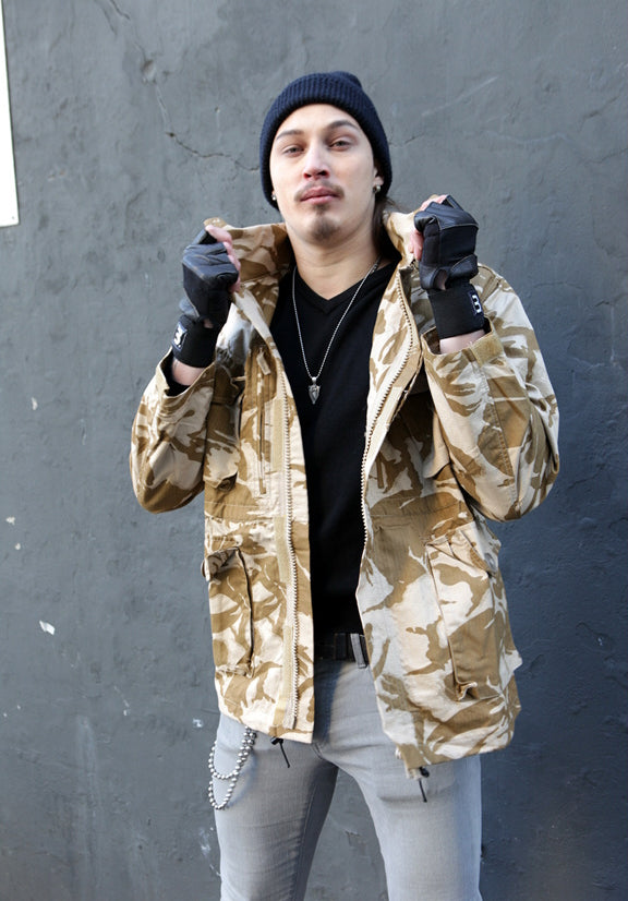 Vintage British army S95 desert camo jacket combat smock DPM camouflage ripstop coat soldier 95