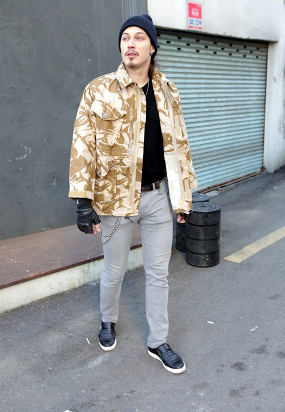Vintage British army S95 desert camo jacket combat smock DPM camouflage ripstop coat soldier 95