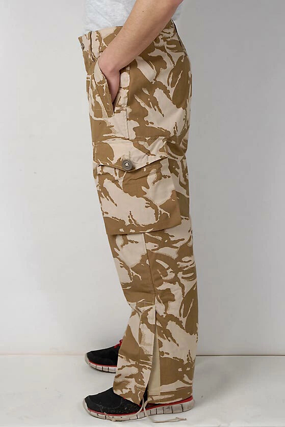 New Vintage British army desert camo trousers pants windproof military cargo combat DPM