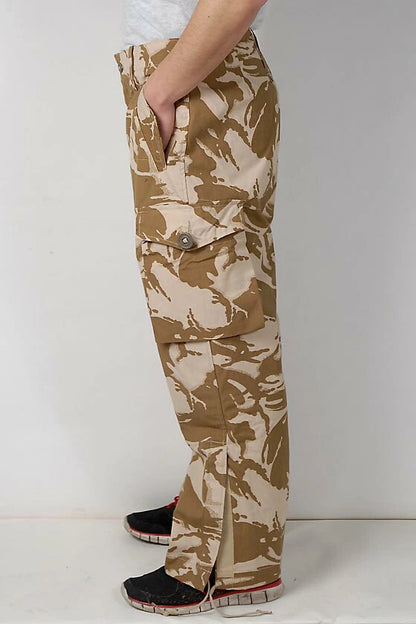 New Vintage British army desert camo trousers pants windproof military cargo combat DPM
