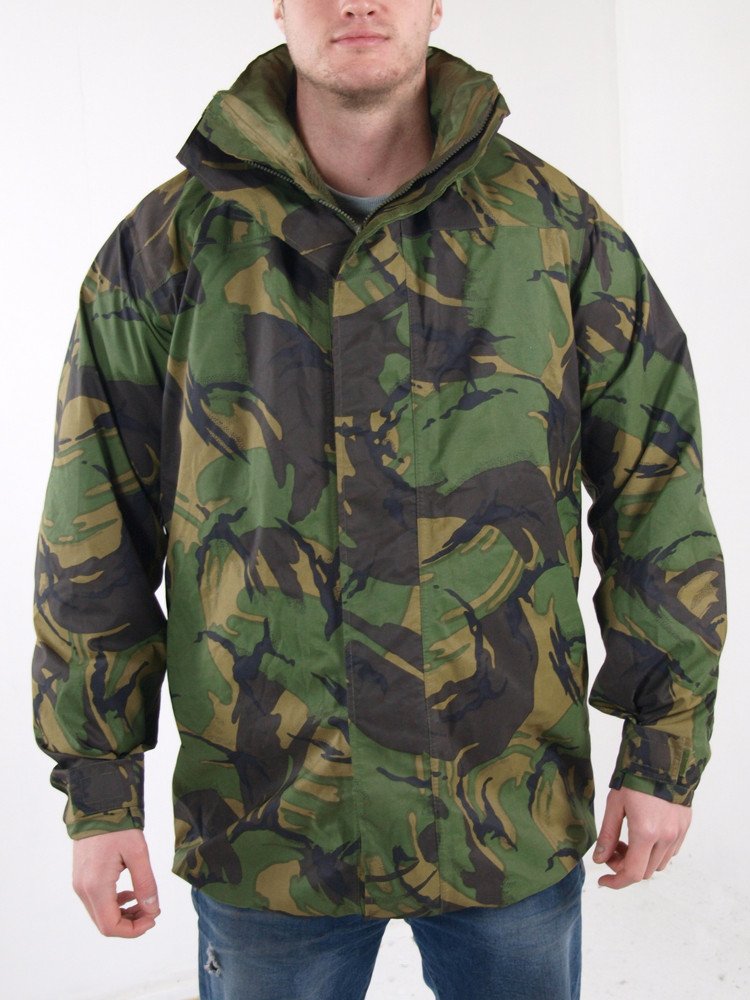 Authentic British Army Goretex waterproof Parka military coat jacket DPM MVP camouflage raincoat rain gear camo woodland no pockets