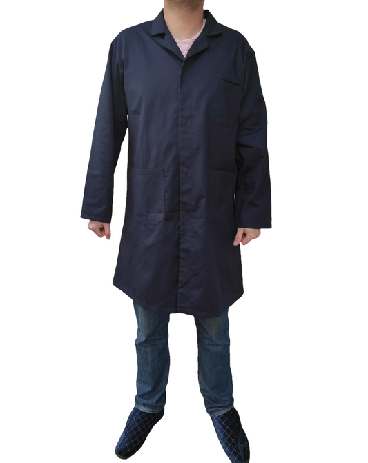Authentic British Army navy long work coat duster jacket chore worker workwear