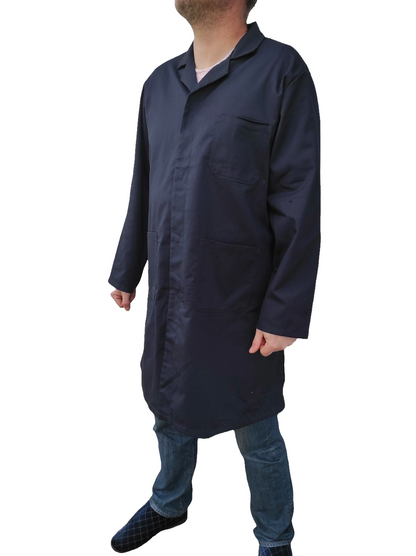 Authentic British Army navy long work coat duster jacket chore worker workwear