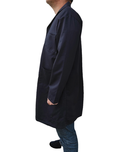 Authentic British Army navy long work coat duster jacket chore worker workwear