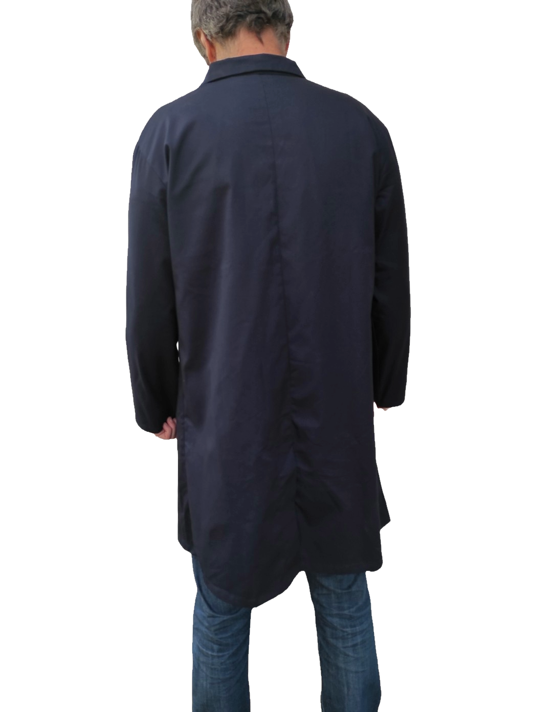 Authentic British Army navy long work coat duster jacket chore worker workwear