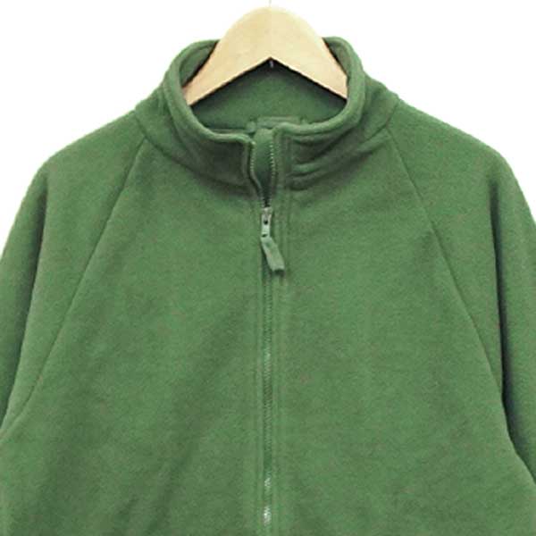 Vintage British Army soldier 95 Green fleece jacket sweater coat jumper thermal cold weather olive high collar