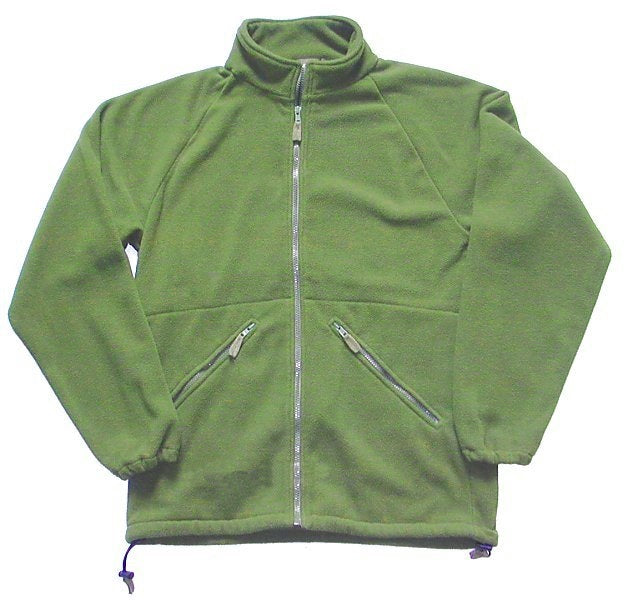 Vintage British Army soldier 95 Green fleece jacket sweater coat jumper thermal cold weather olive high collar